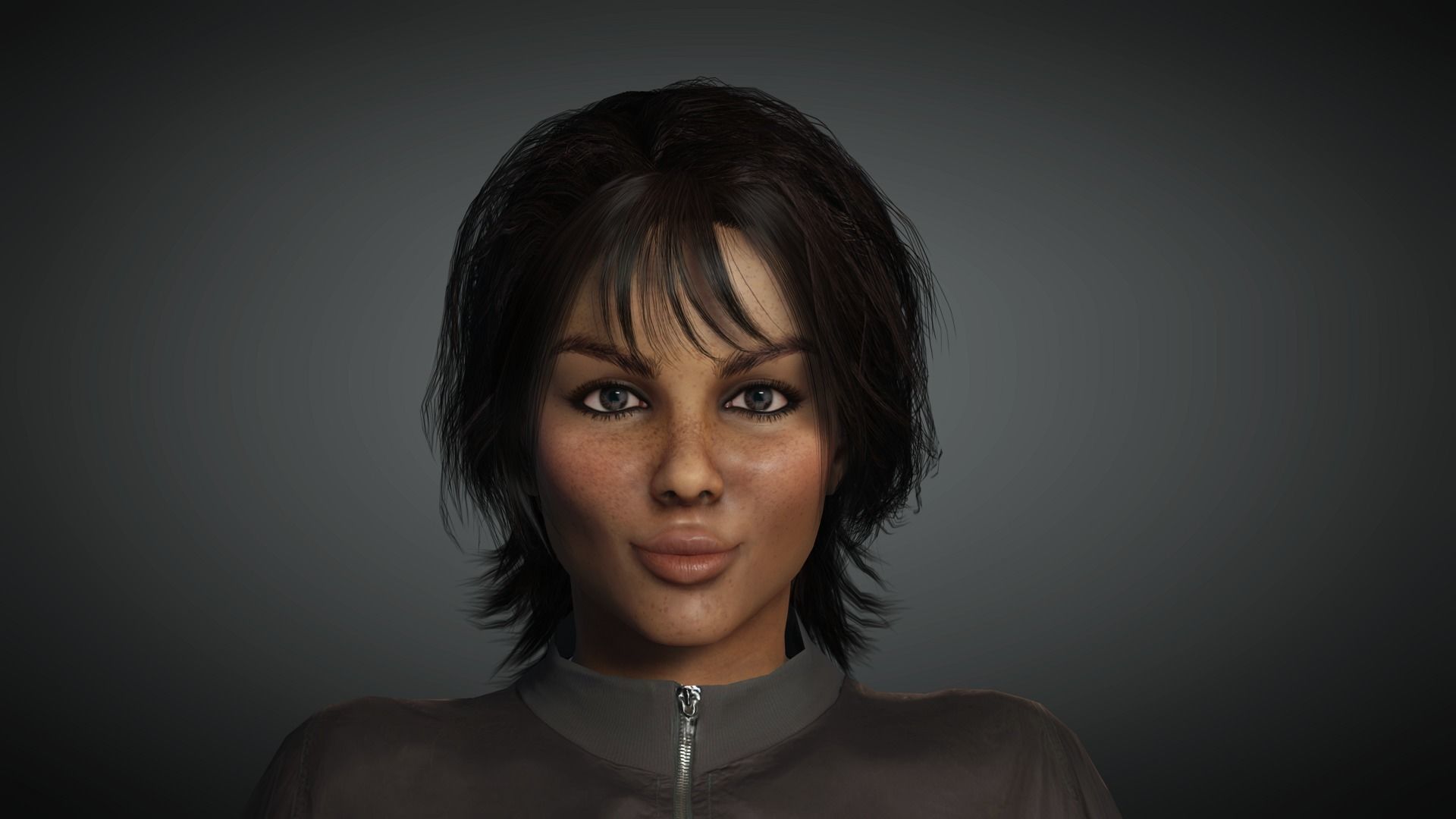 AAA Realistic Female Character 26 Low-poly 3D model_13