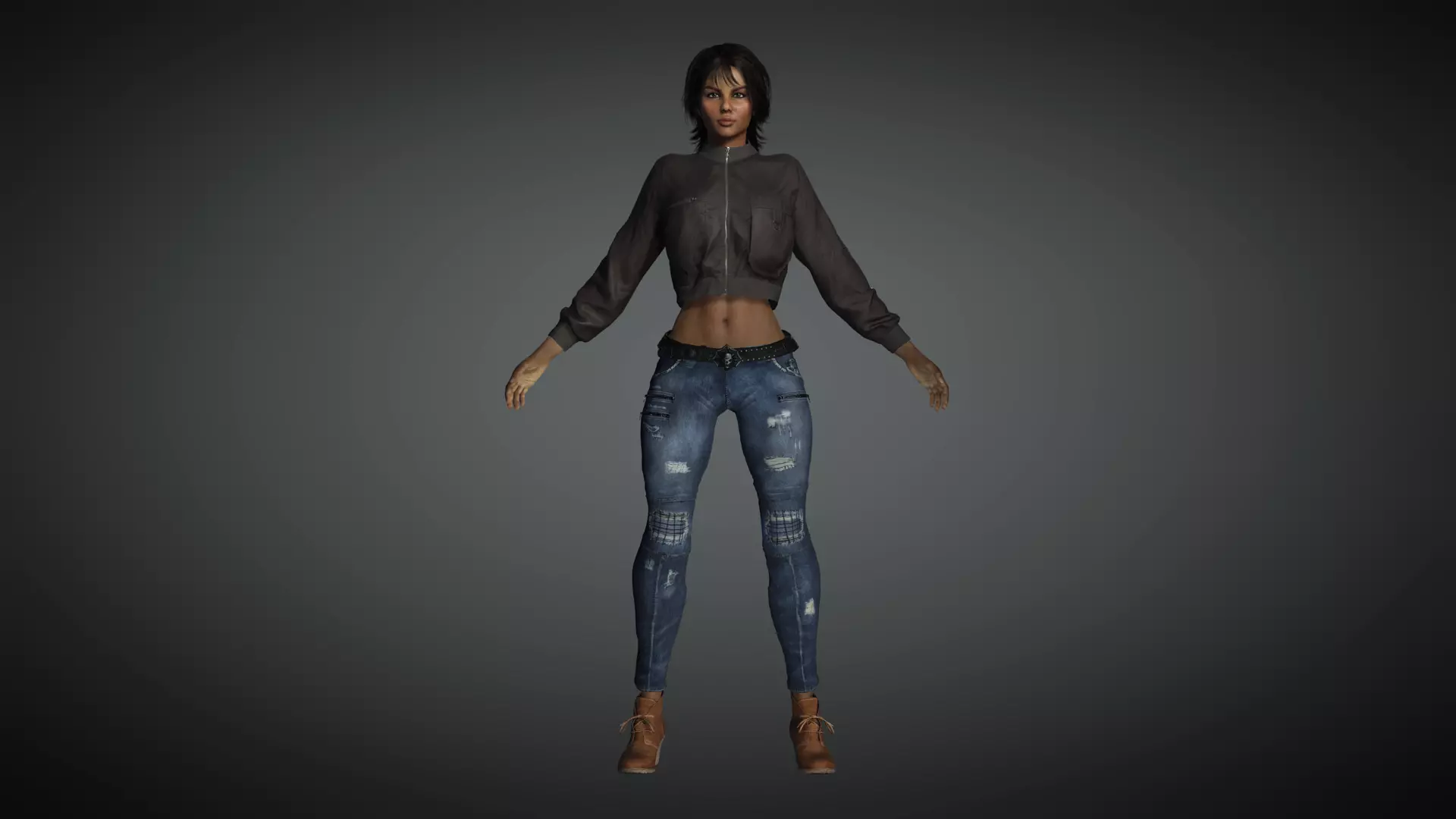 AAA Realistic Female Character 26 Low-poly 3D model_0