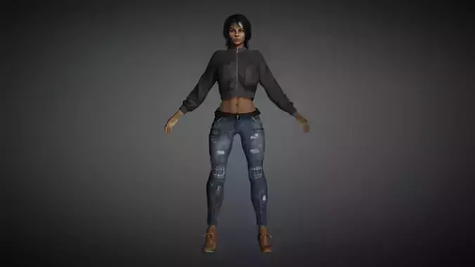 AAA Realistic Female Character 26 Low-poly 3D model