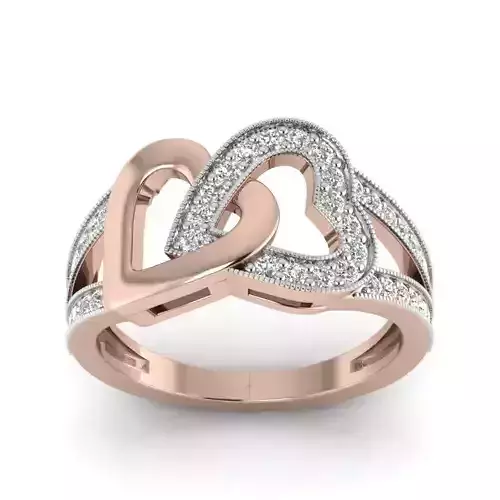 Heart High Jewelry Ring 3dm stl renders stl details  3D print model