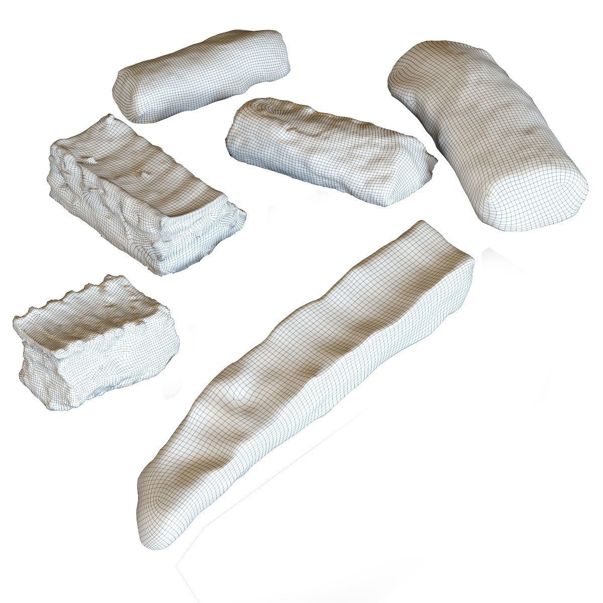 Meat set cuts of 3D model_1