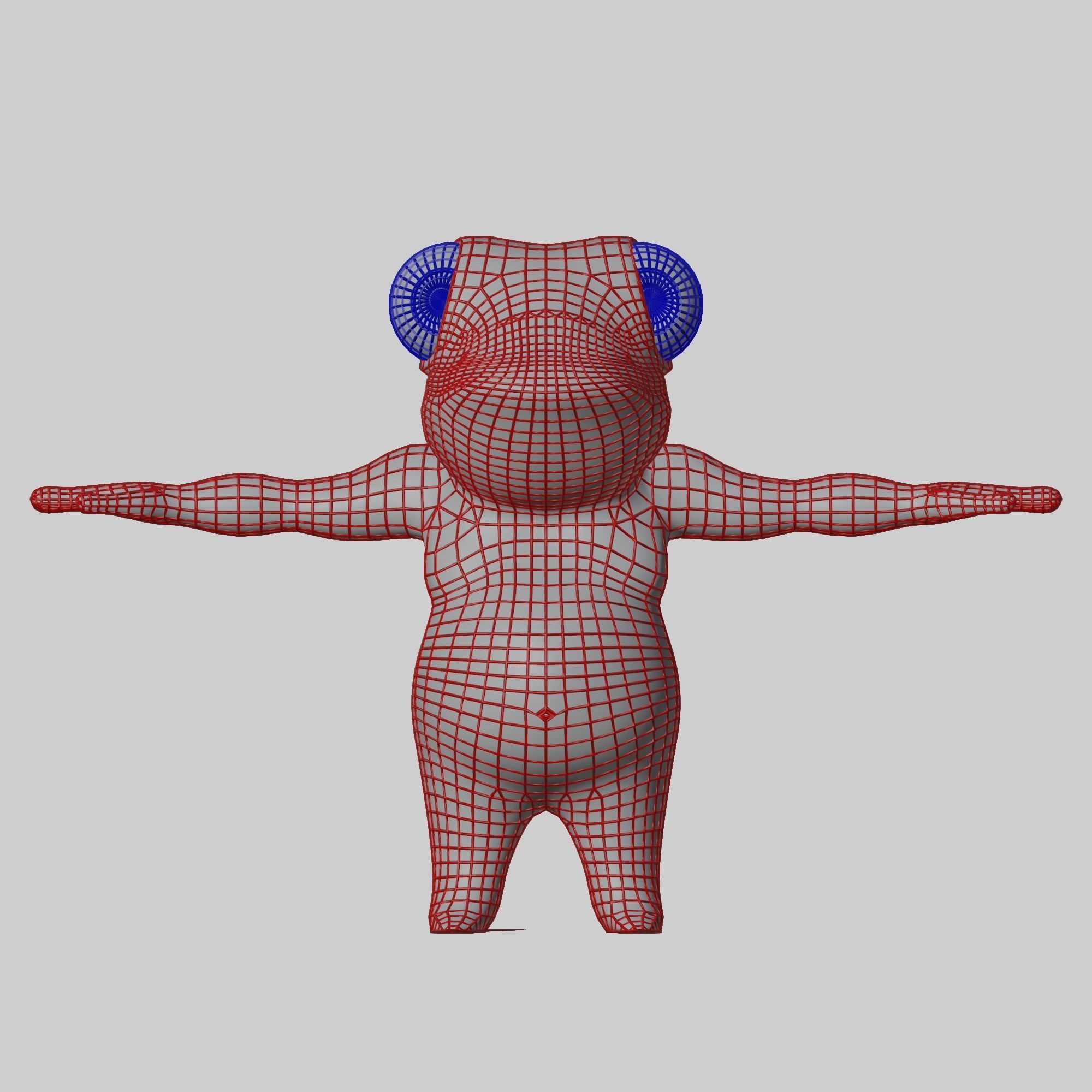 NPC Frog Character Low-poly 3D model_4