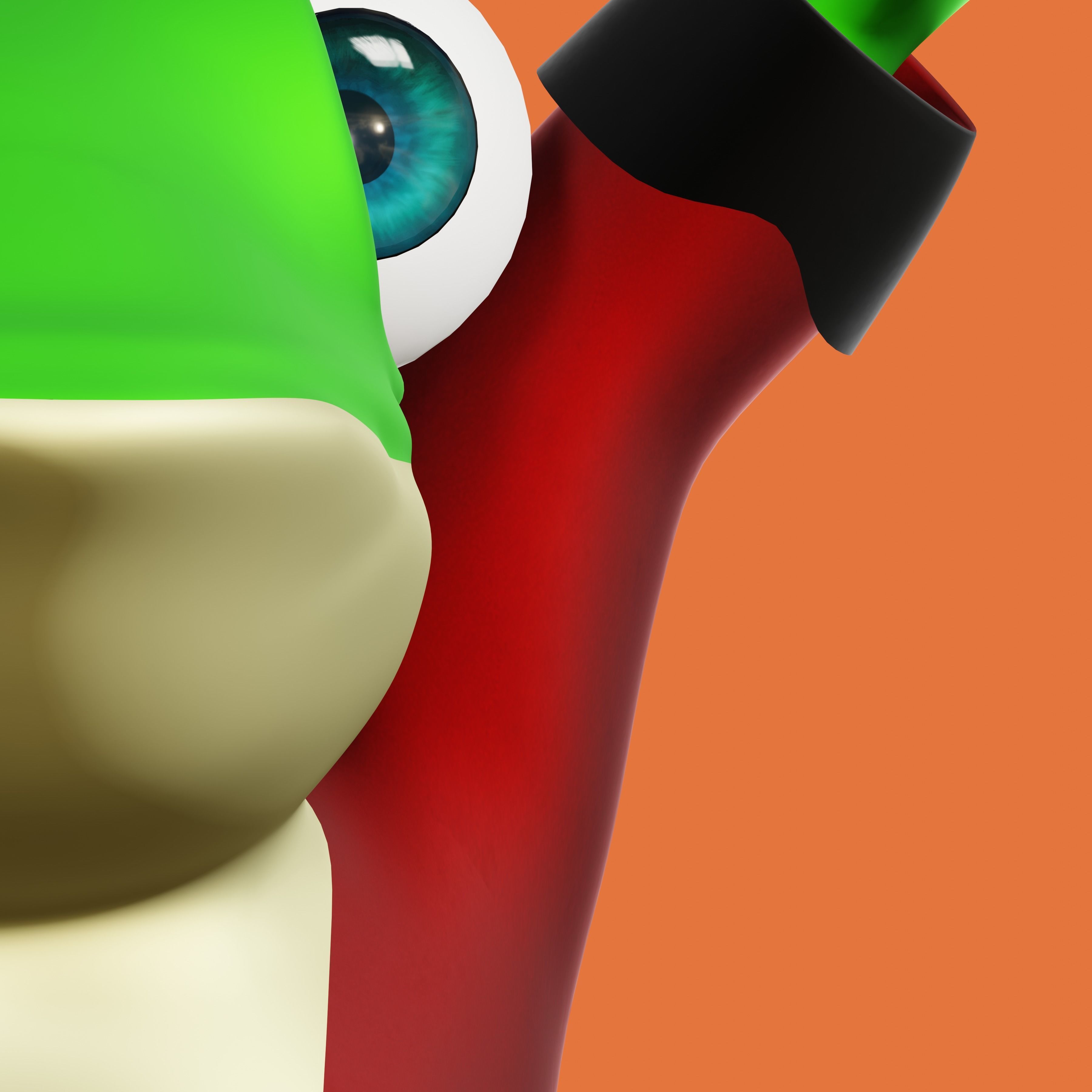 NPC Frog Character Low-poly 3D model_1