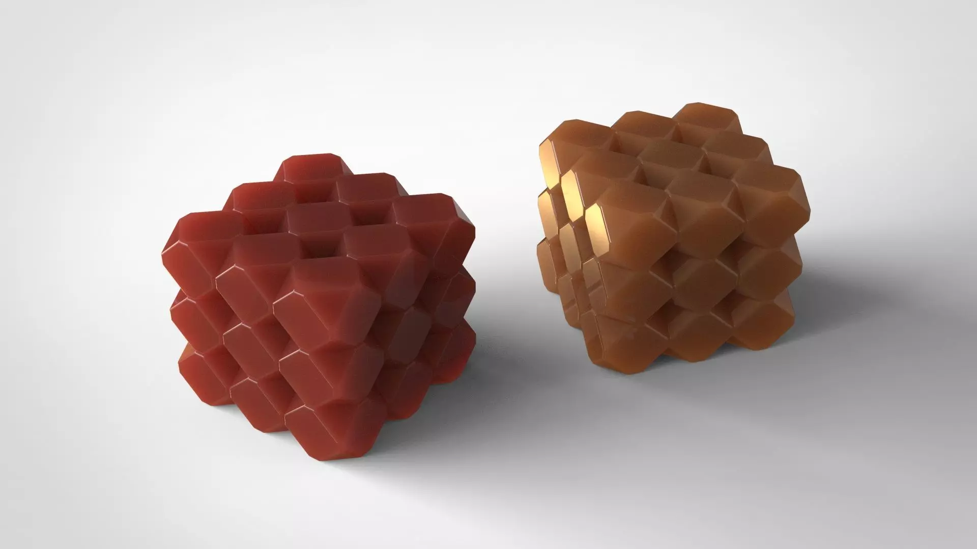 Diamond geometric candle for silicone mold 3D print model_0