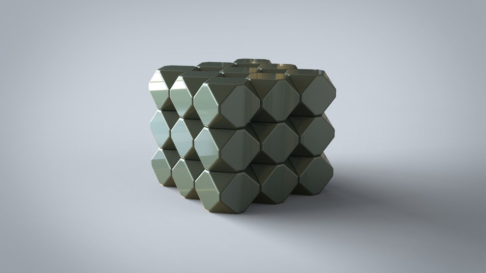 Diamond geometric candle for silicone mold 3D print model_2