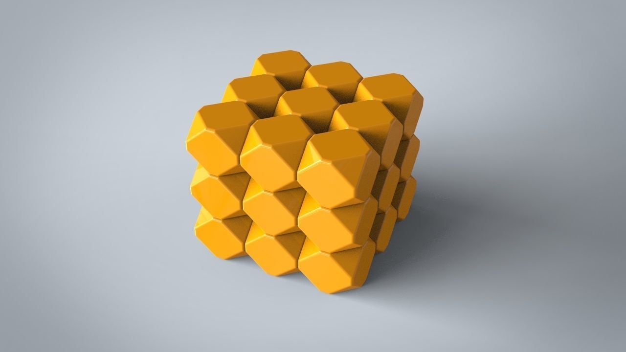 Diamond geometric candle for silicone mold 3D print model_1