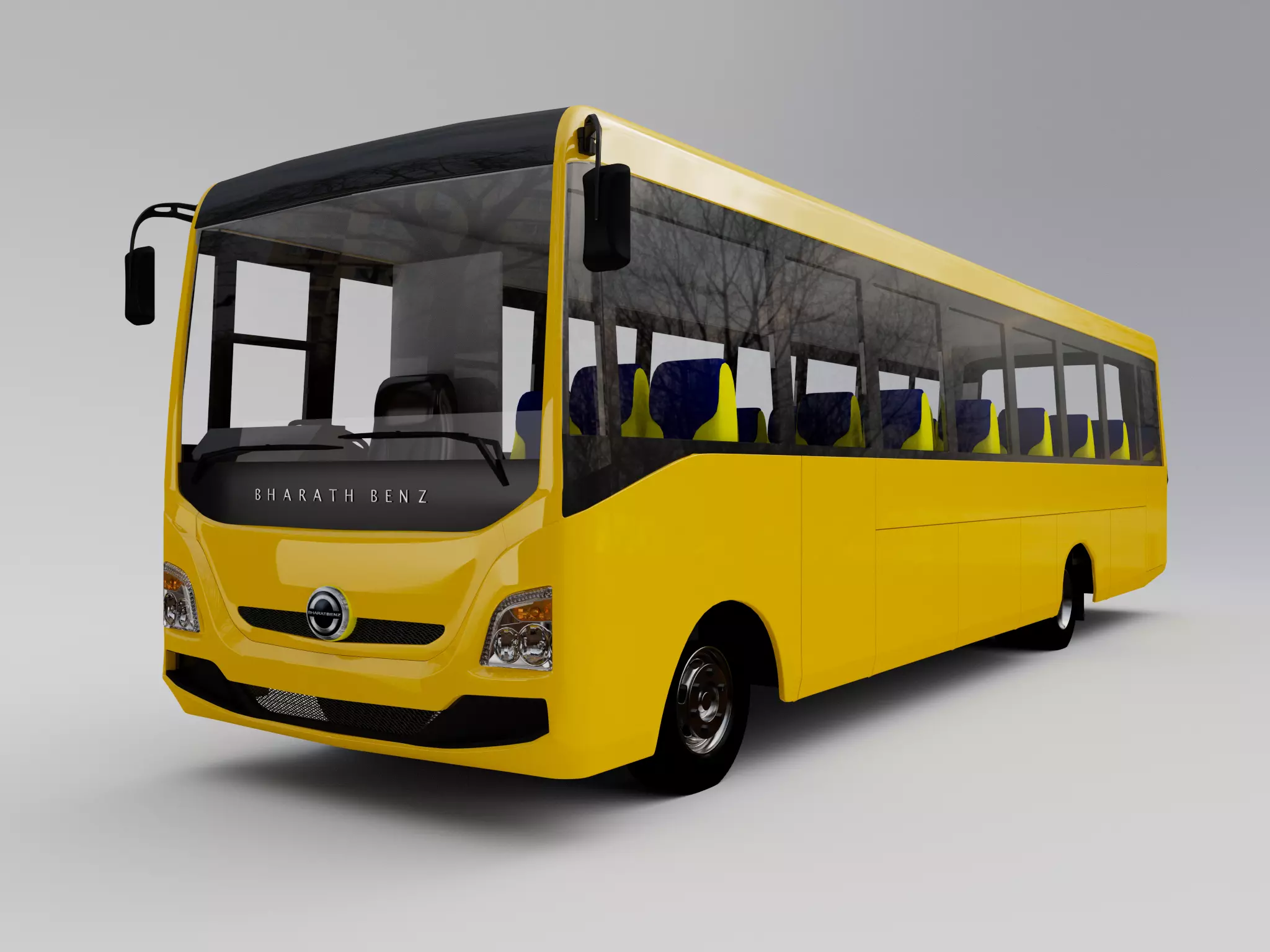 Bharath Benz Bus 3D model_0