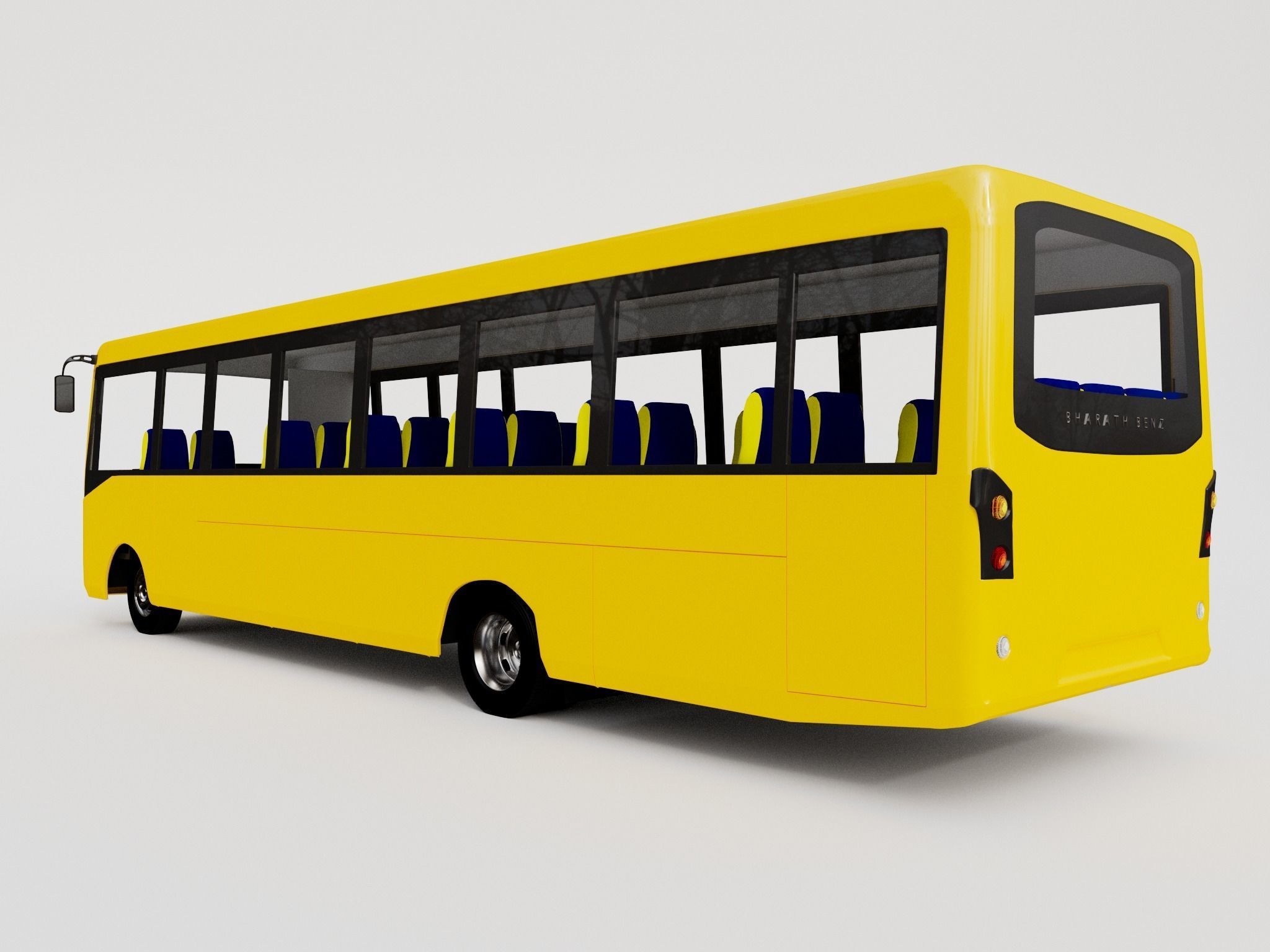 Bharath Benz Bus 3D model_1