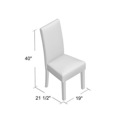 Rayford Fabric Panel Parsons Chair - 3 Colour 3D model 4
