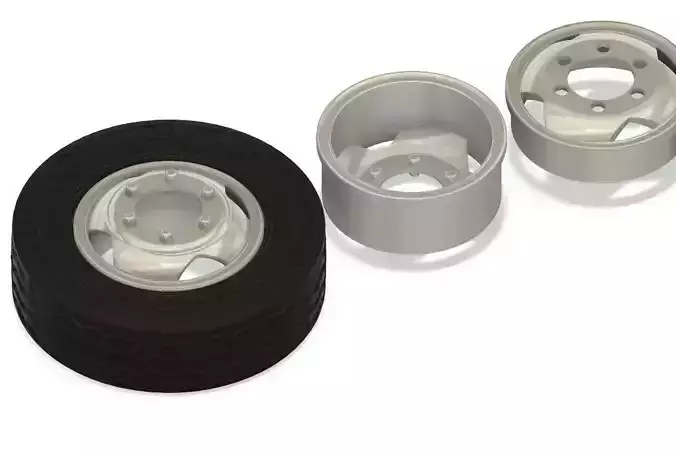 3D printable truck wheel set