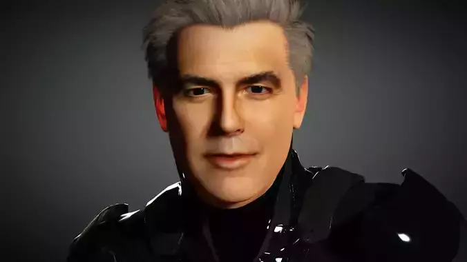 George Clooneys from Batman and Robin Low-poly 3D model