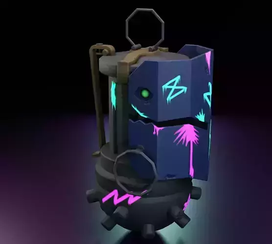 Jinx Grenade from Arcane Free low-poly 3D model