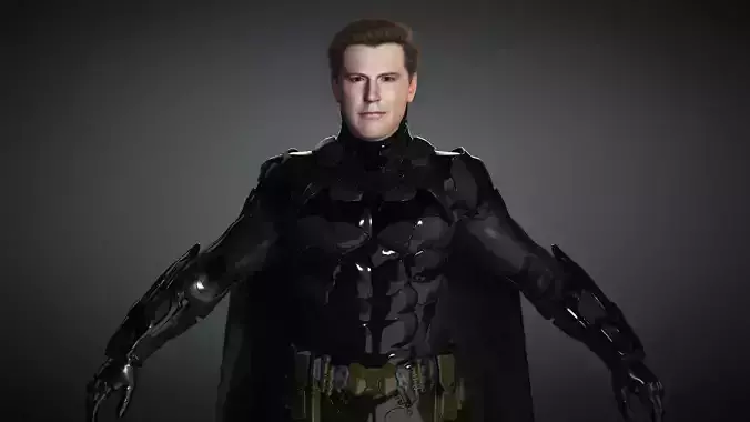 Ben Afflecks Batman from Justice League Low-poly 3D model