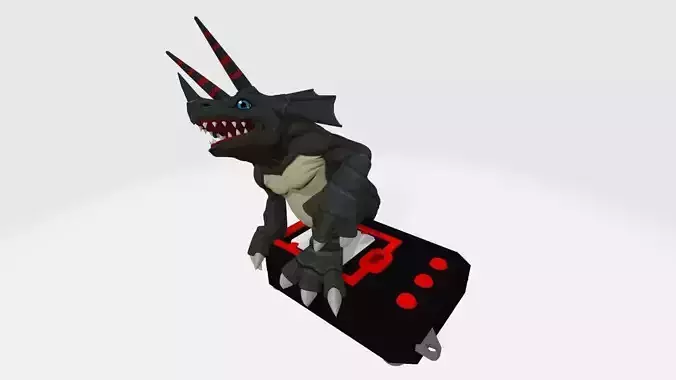 Triceramon dragon on remote control