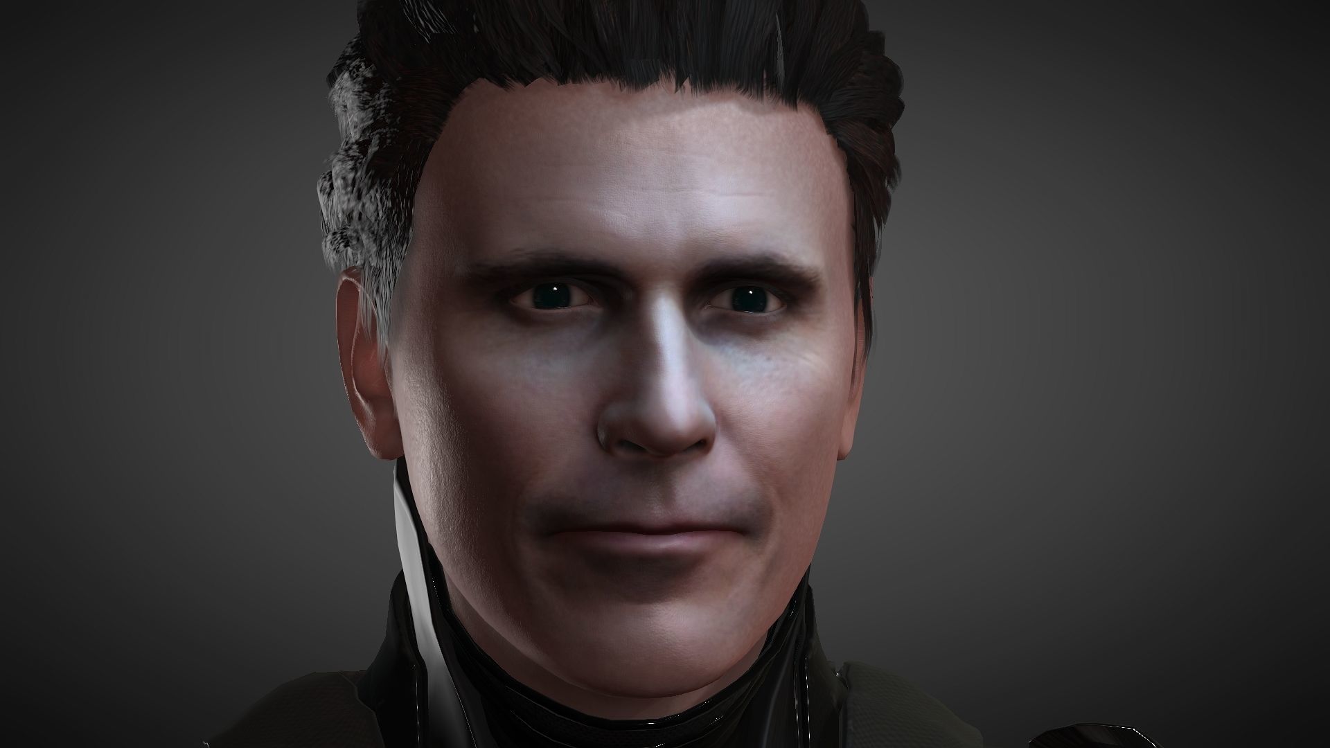 Christan Bales Batman from The Dark Knight Low-poly 3D model_4