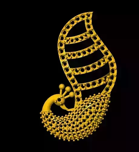 Sidepiece golden peacock