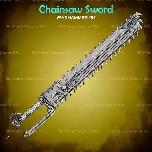 Chainsaw Sword Cosplay Warhammer 40K - STL File 3D print model