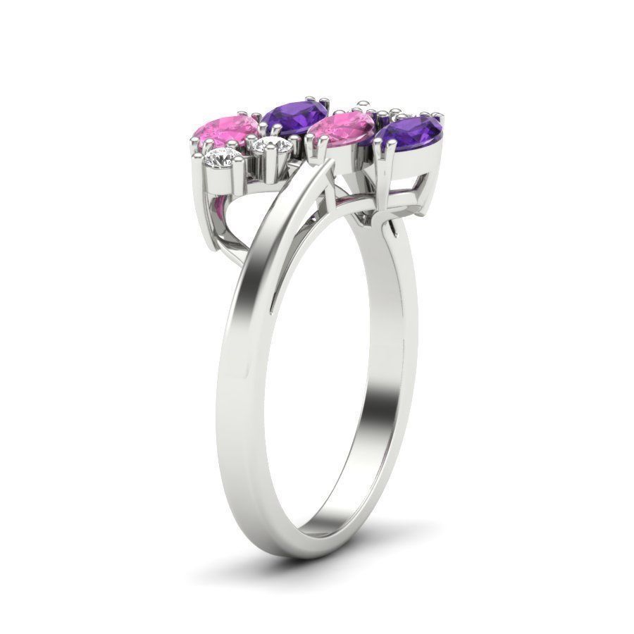 Solitaire Wedding Engagement Marquise Stone Ring 3D print model_13