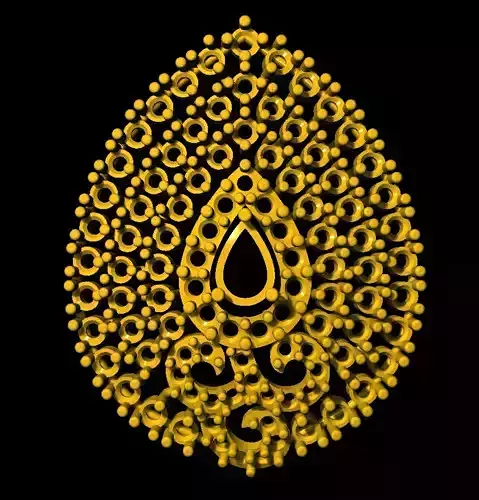 Sidepiece gold peacock