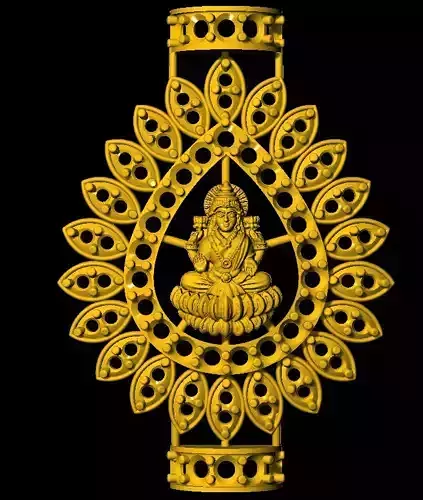 Sidepiece ornate gold buddha