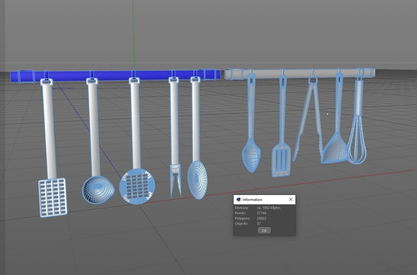 Cooking tools 3D model_2