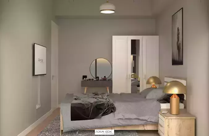 Bedroom Basic FGM Low-poly 3D model