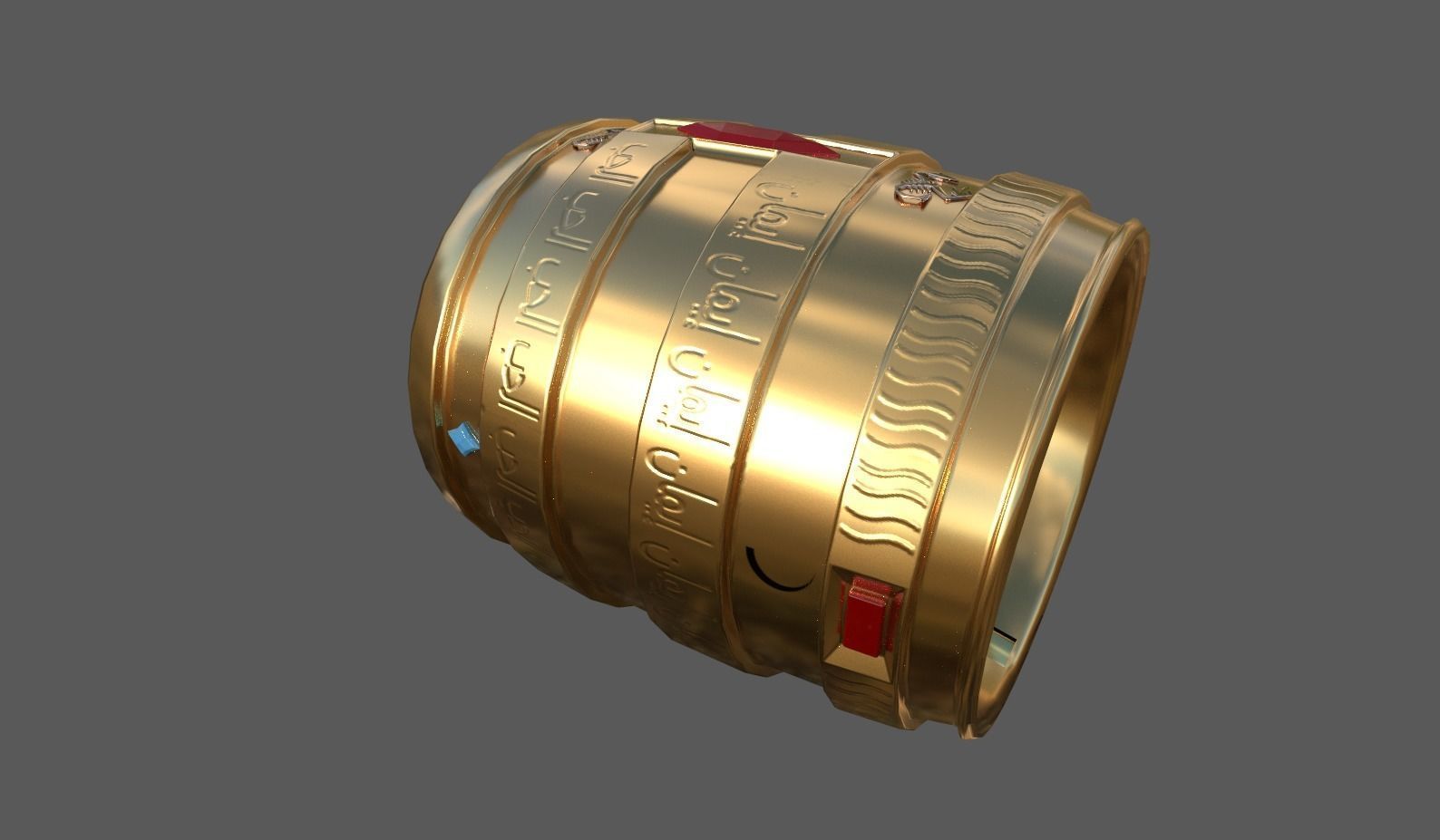 Arab sheikhs bracelet Low-poly 3D model_2