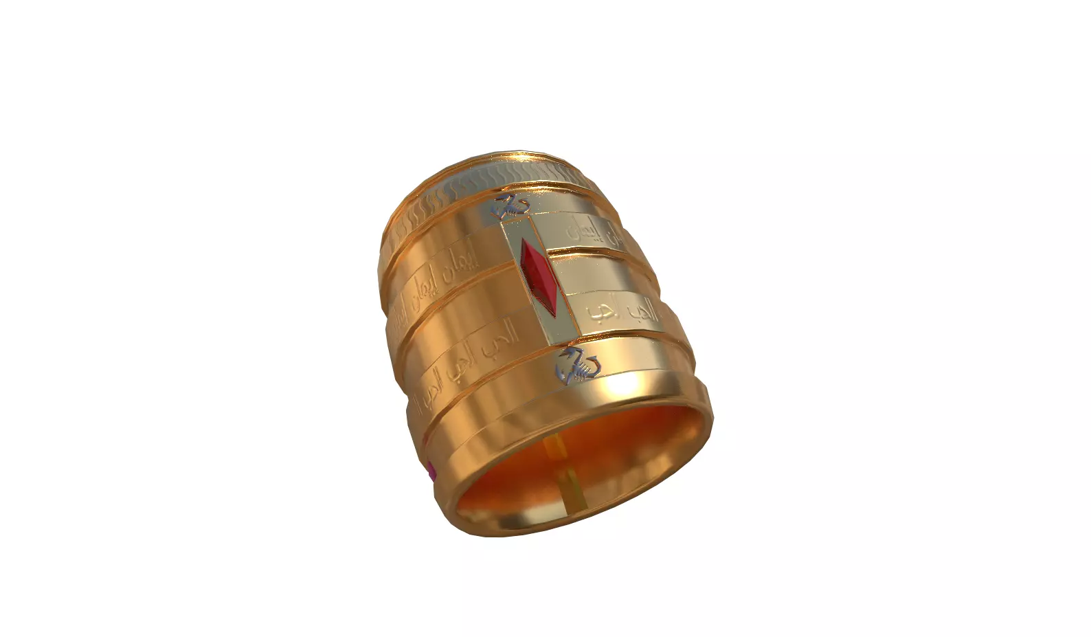 Arab sheikhs bracelet Low-poly 3D model_0