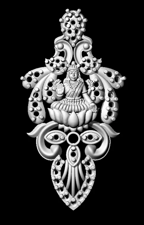 Sidepiece ornate design 3D print model_0