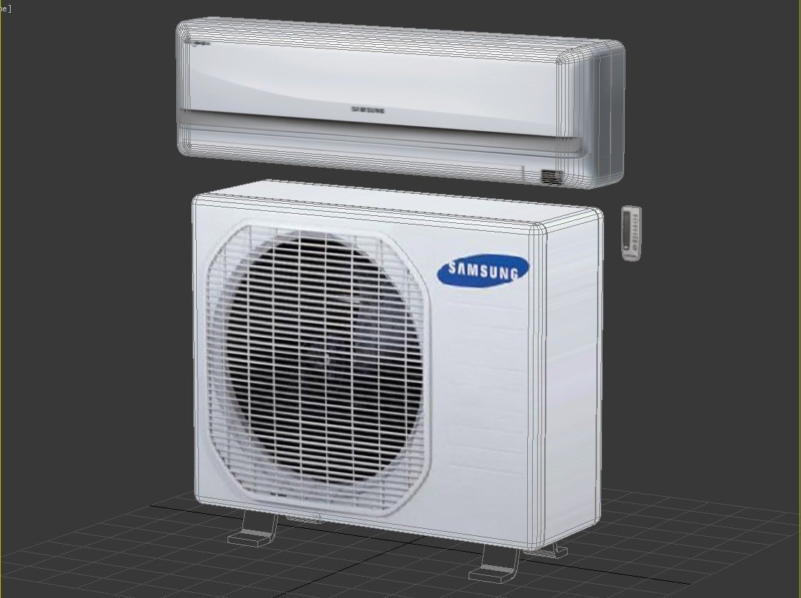 Samsung Air Conditioner 3D model Low-poly 3D model_1
