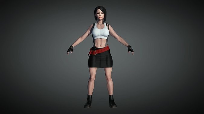 AAA Realistic Female Character 30 Low-poly 3D model