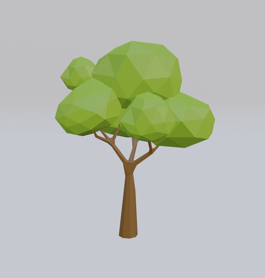 Low Poly Tree 3D model_8