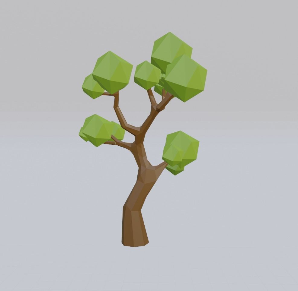 Low Poly Tree 3D model_9