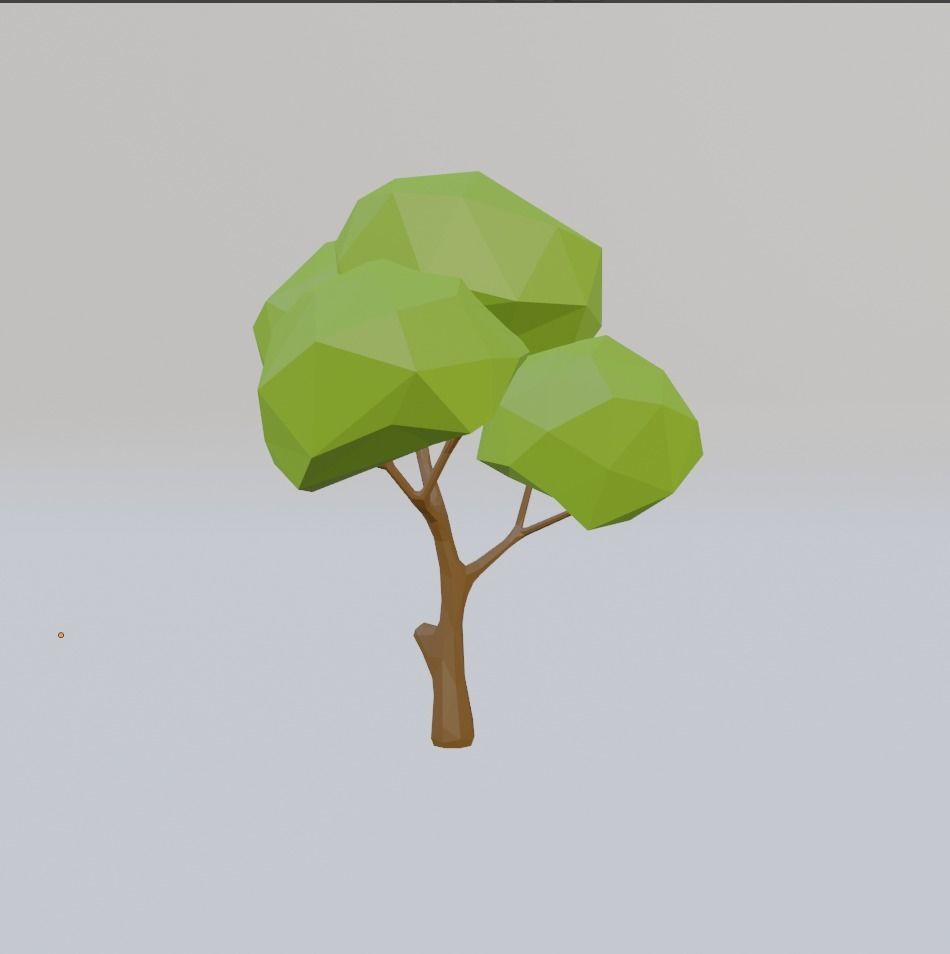 Low Poly Tree 3D model_5