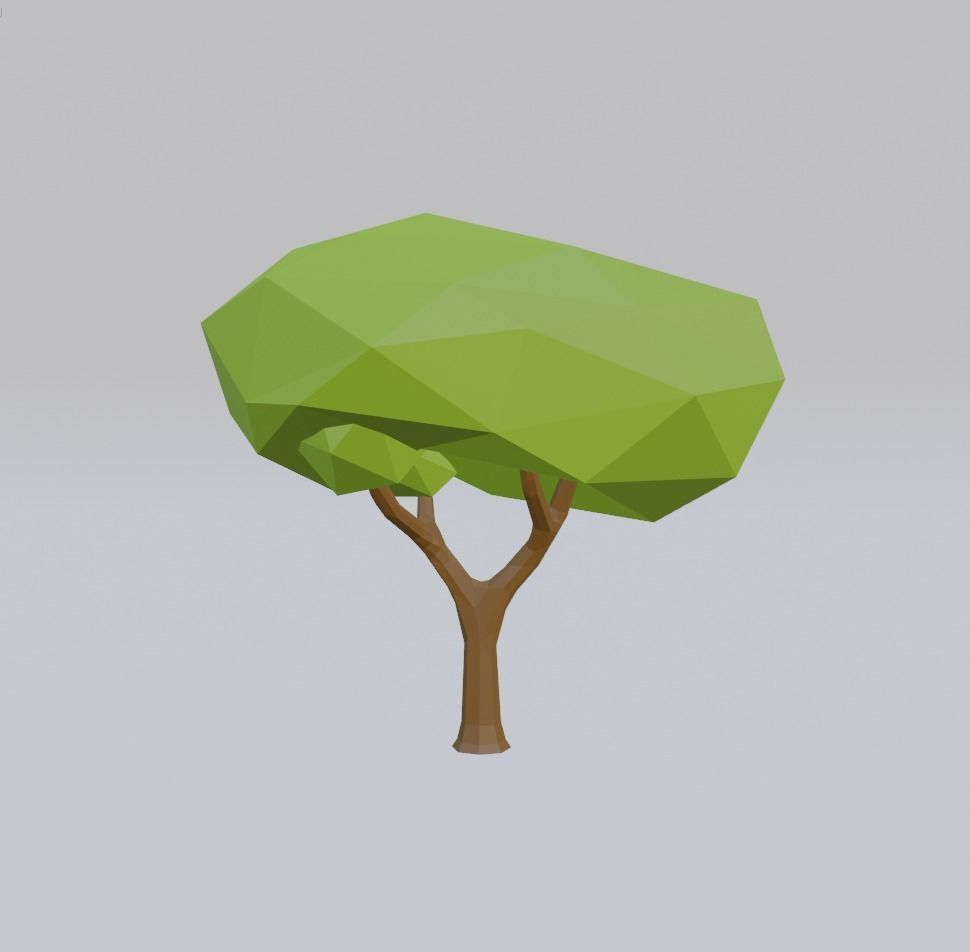 Low Poly Tree 3D model_7