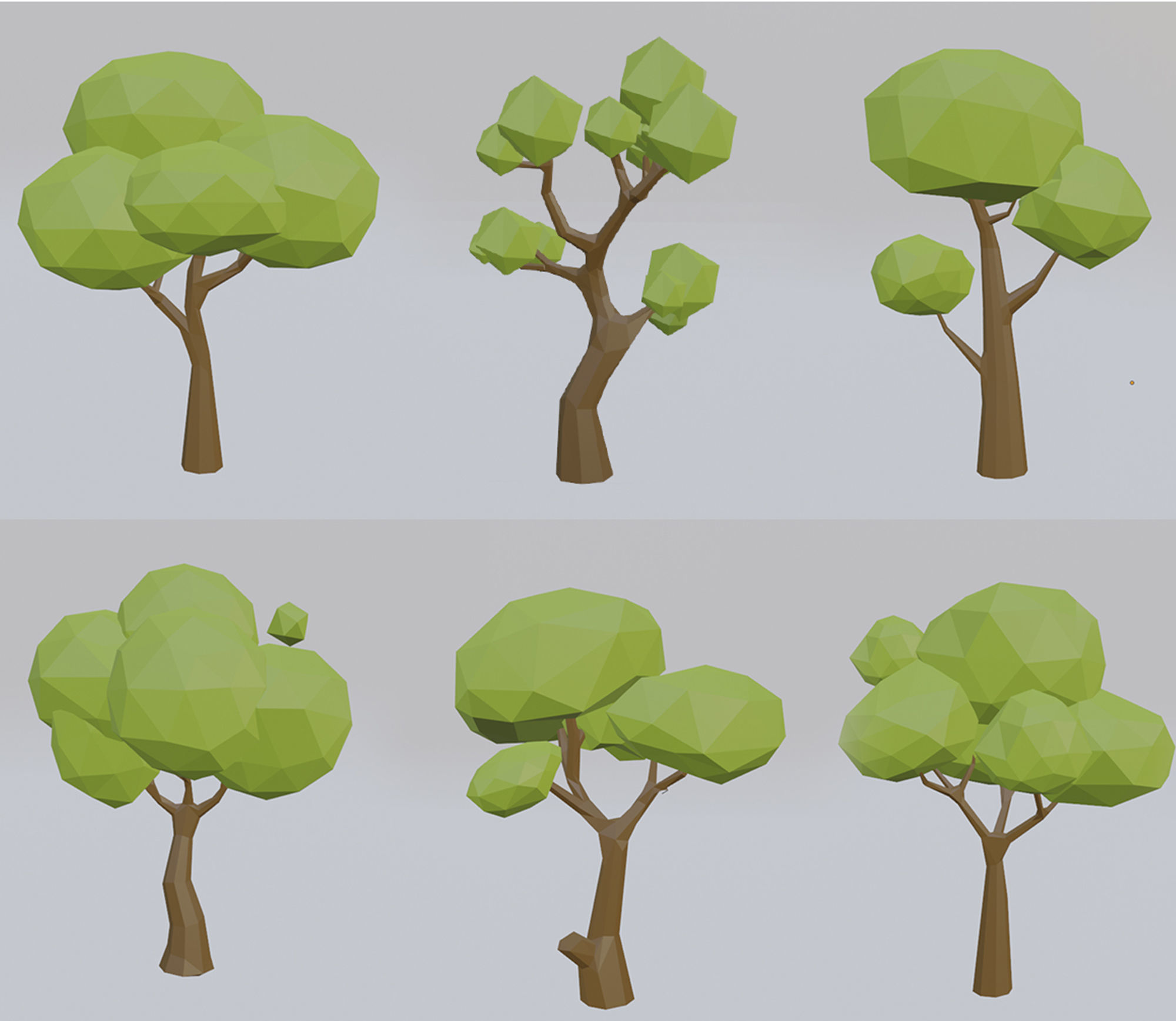 Low Poly Tree 3D model_1