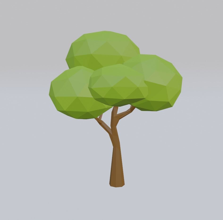 Low Poly Tree 3D model_11