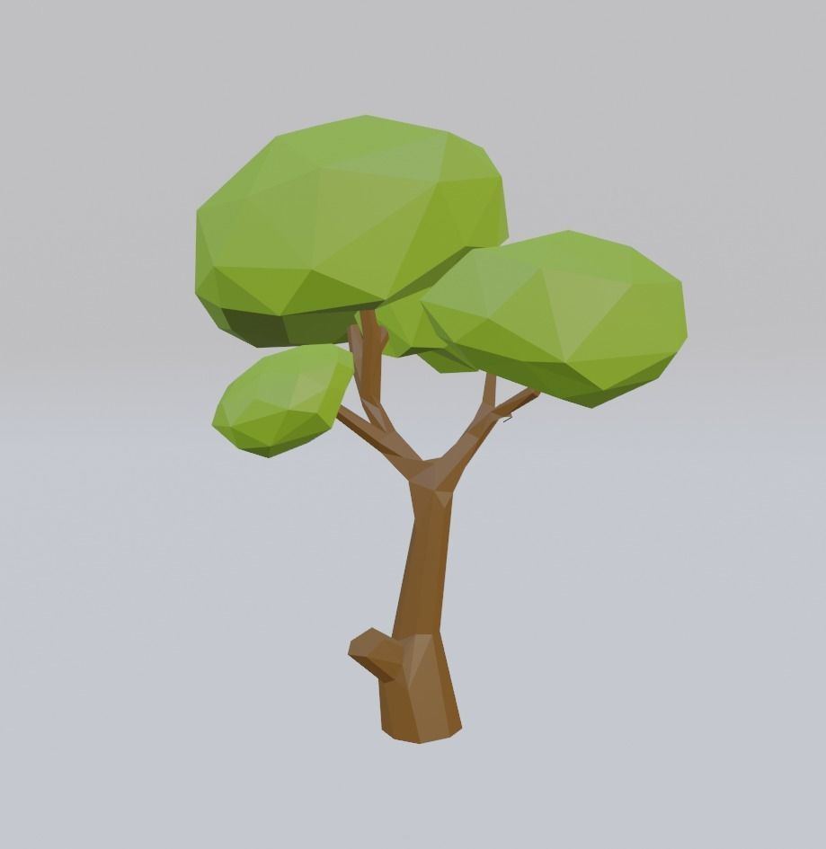 Low Poly Tree 3D model_10
