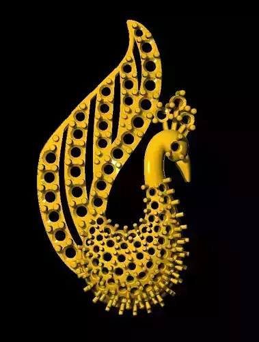 Sidepiece golden peacock