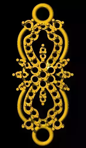 Sidepiece ornate gold design