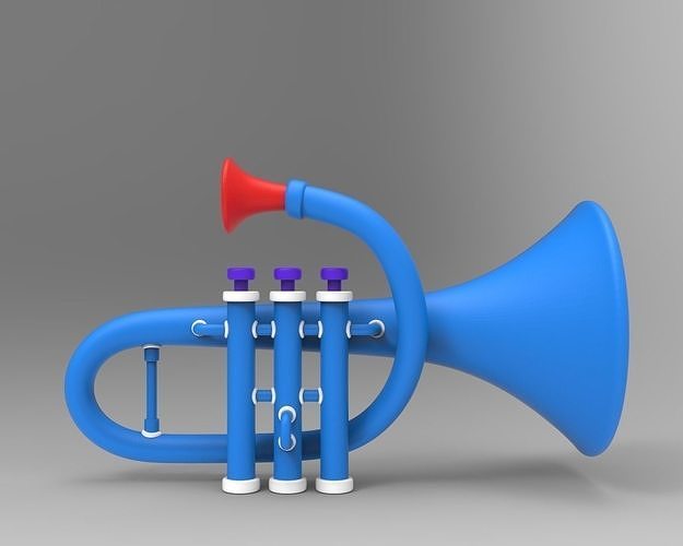 Trumpet Low-poly 3D model
