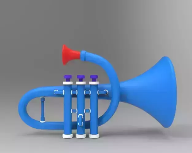 Trumpet Low-poly 3D model