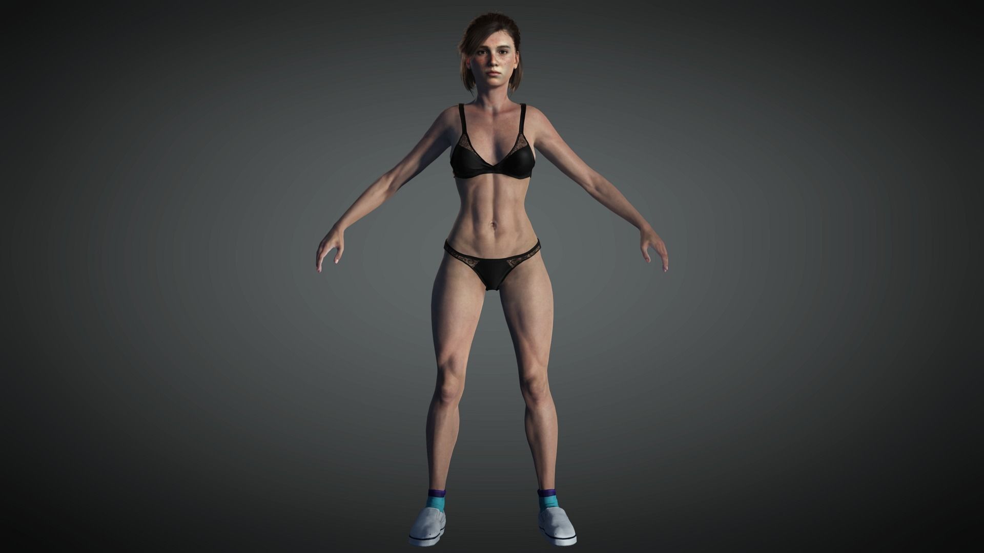 AAA Realistic Female Character 31 Low-poly 3D model_4