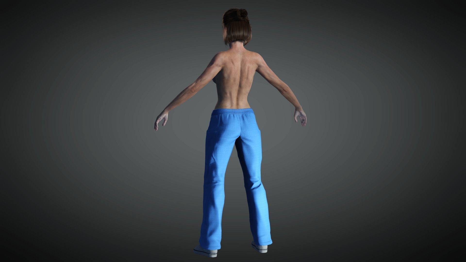 AAA Realistic Female Character 31 Low-poly 3D model_11