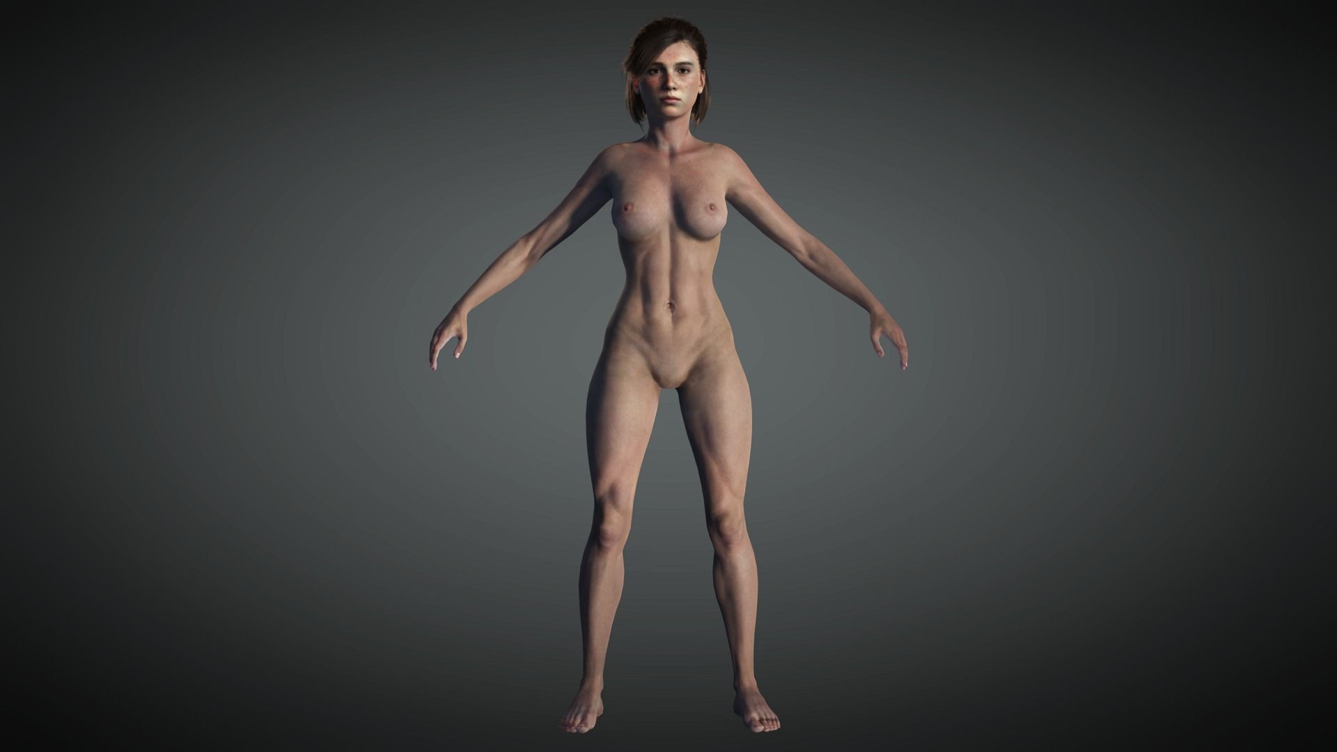 AAA Realistic Female Character 31 Low-poly 3D model_7