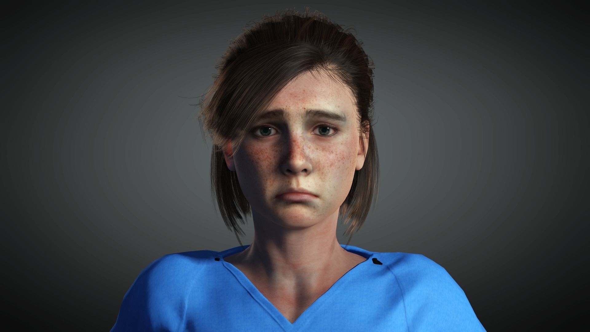 AAA Realistic Female Character 31 Low-poly 3D model_17