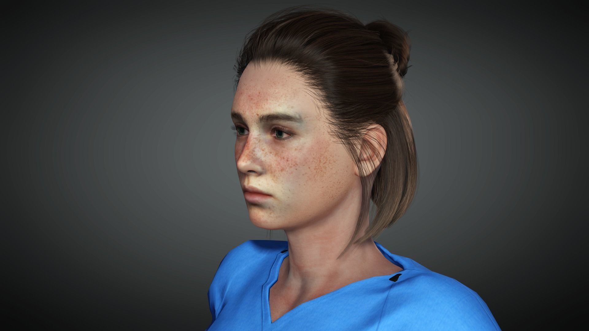 AAA Realistic Female Character 31 Low-poly 3D model_24