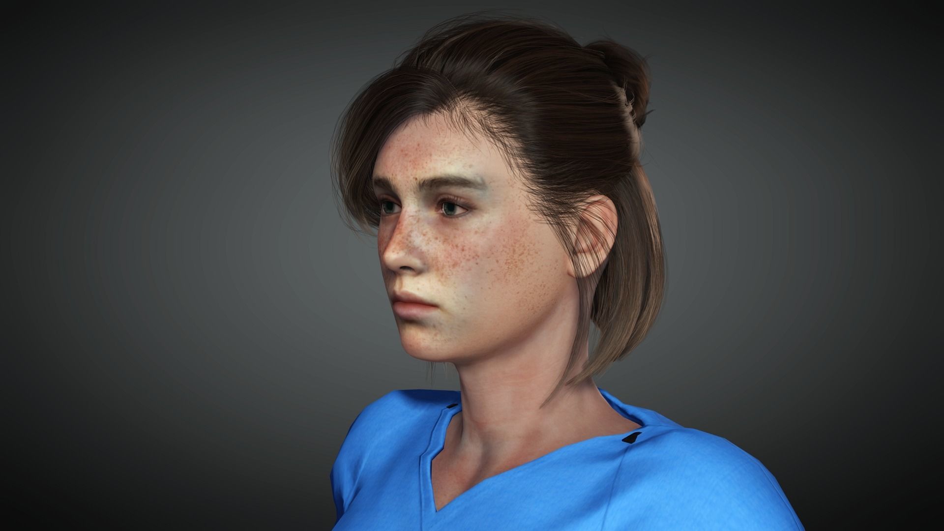 AAA Realistic Female Character 31 Low-poly 3D model_22