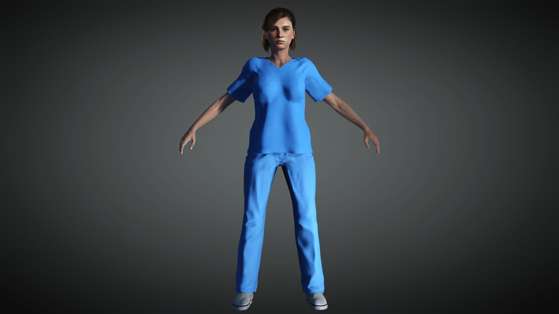AAA Realistic Female Character 31 Low-poly 3D model_2