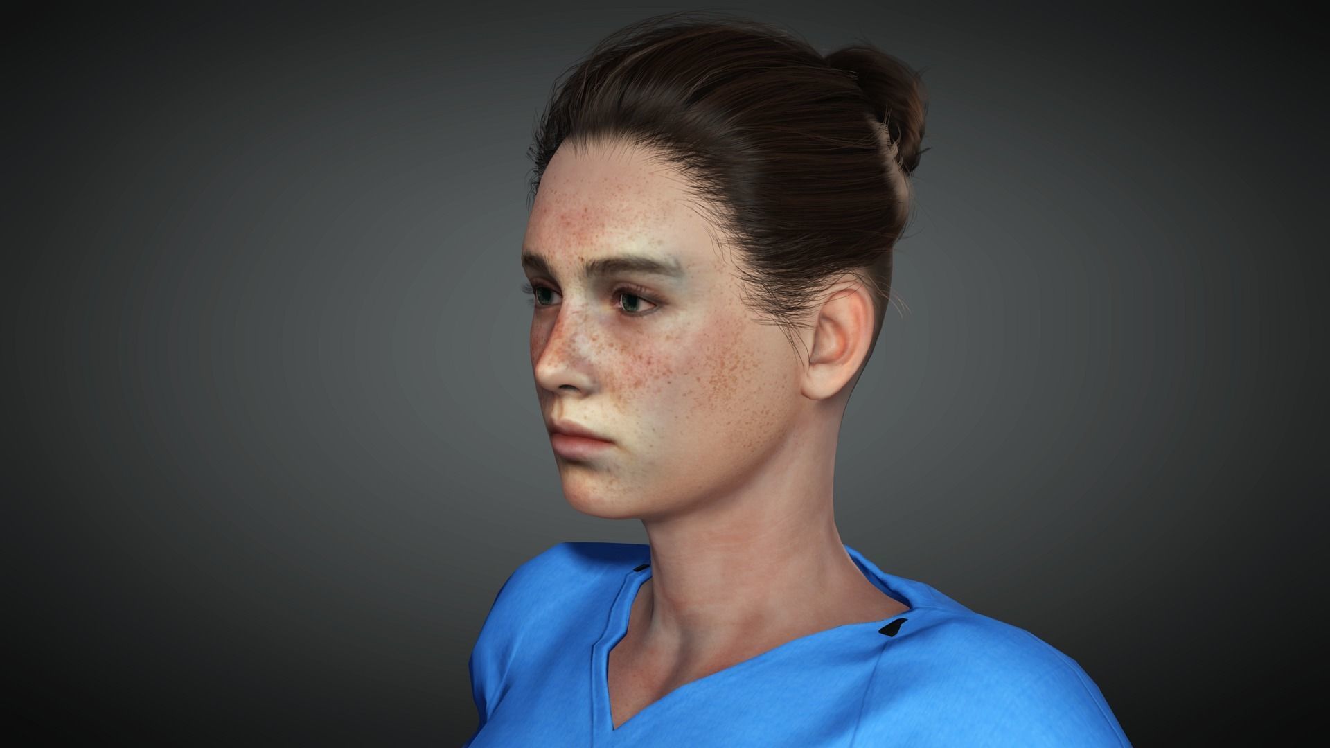 AAA Realistic Female Character 31 Low-poly 3D model_25